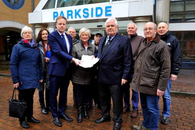 Petition regarding the the future Rising Sun pub in Horsham was handed in at Parkside. Pic Steve Robards SR1808282 SUS-180331-120306001